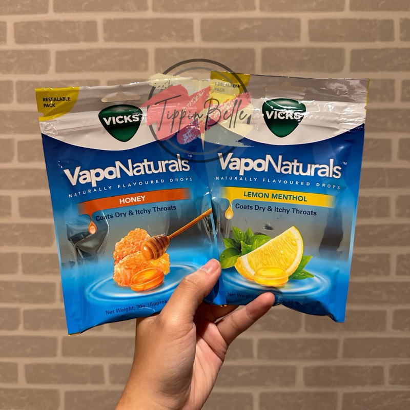 

Vicks VapoNaturals Lozenges Permen Tenggorokan Rasa Honey atau Lemon Menthol isi 19 ori Singapore