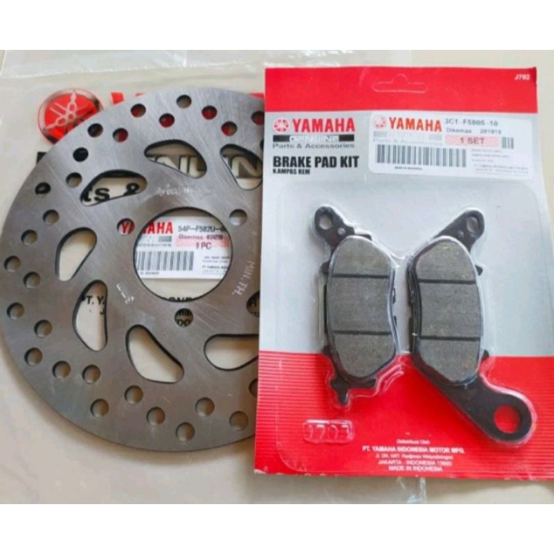 Paket Piringan Plus Dispad Kampas Rem Cakram Depan Mio J Z 115 Fino FI 115 X-RIDE 115