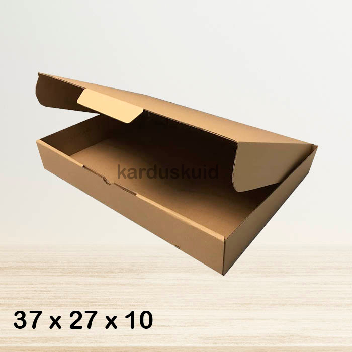 

Kardus 37 x 27 x 10 cm die cut tipe E Flute K150 box kotak karton packing