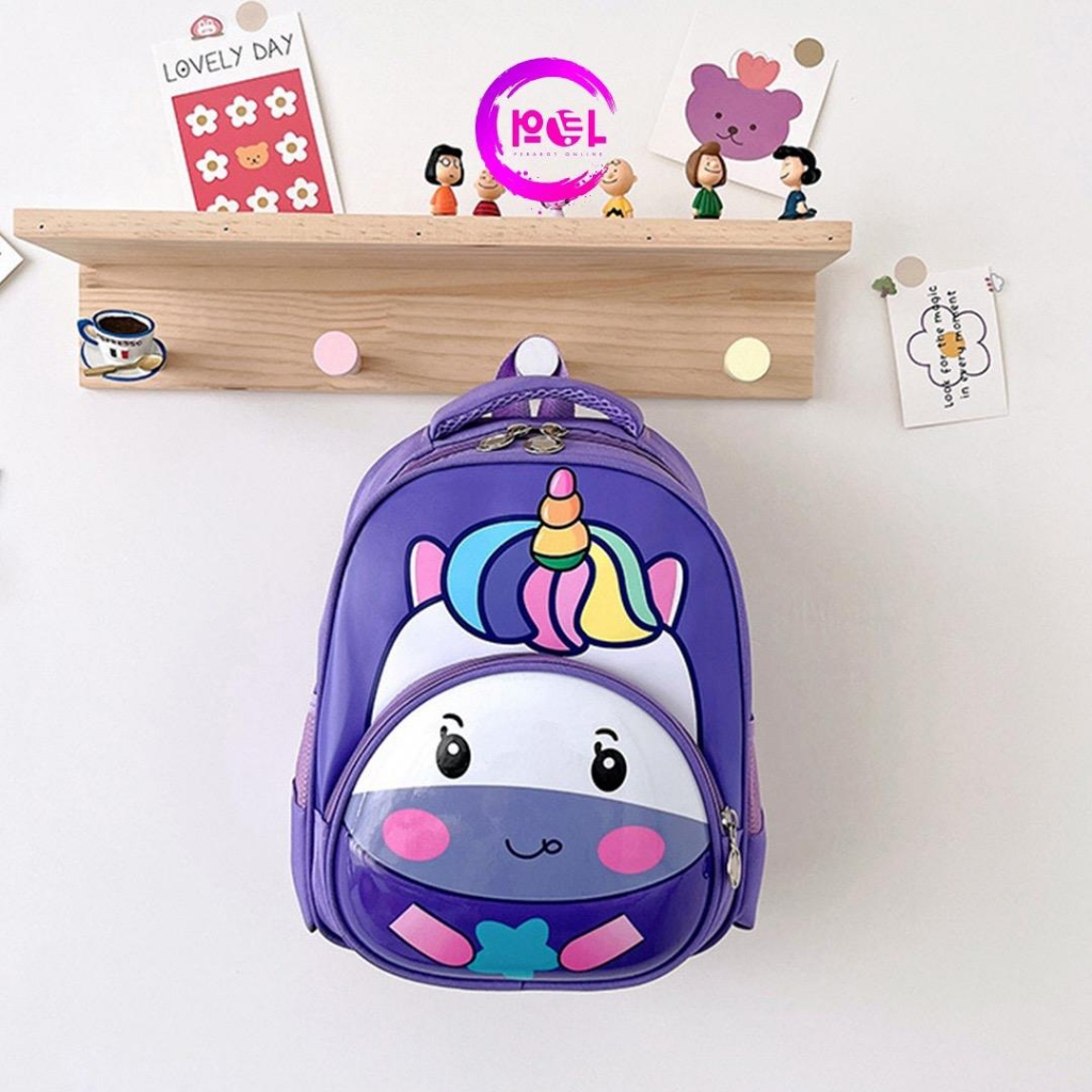 [POL] COD Tas Ransel 3D Karakter Cartoon 3 Dimensi | Kualitas Import Premium Anak Sekolah Play Group | Tas Ransel Sekolah Anak