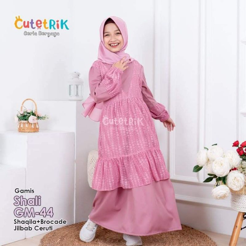 BANYAK WARNA ~ SET JILBAB GAMIS ANAK CUTETRIK - GAMIS ANAK PEREMPUAN TANGGUNG UMUR 5 6 7 8 9 10 11 1