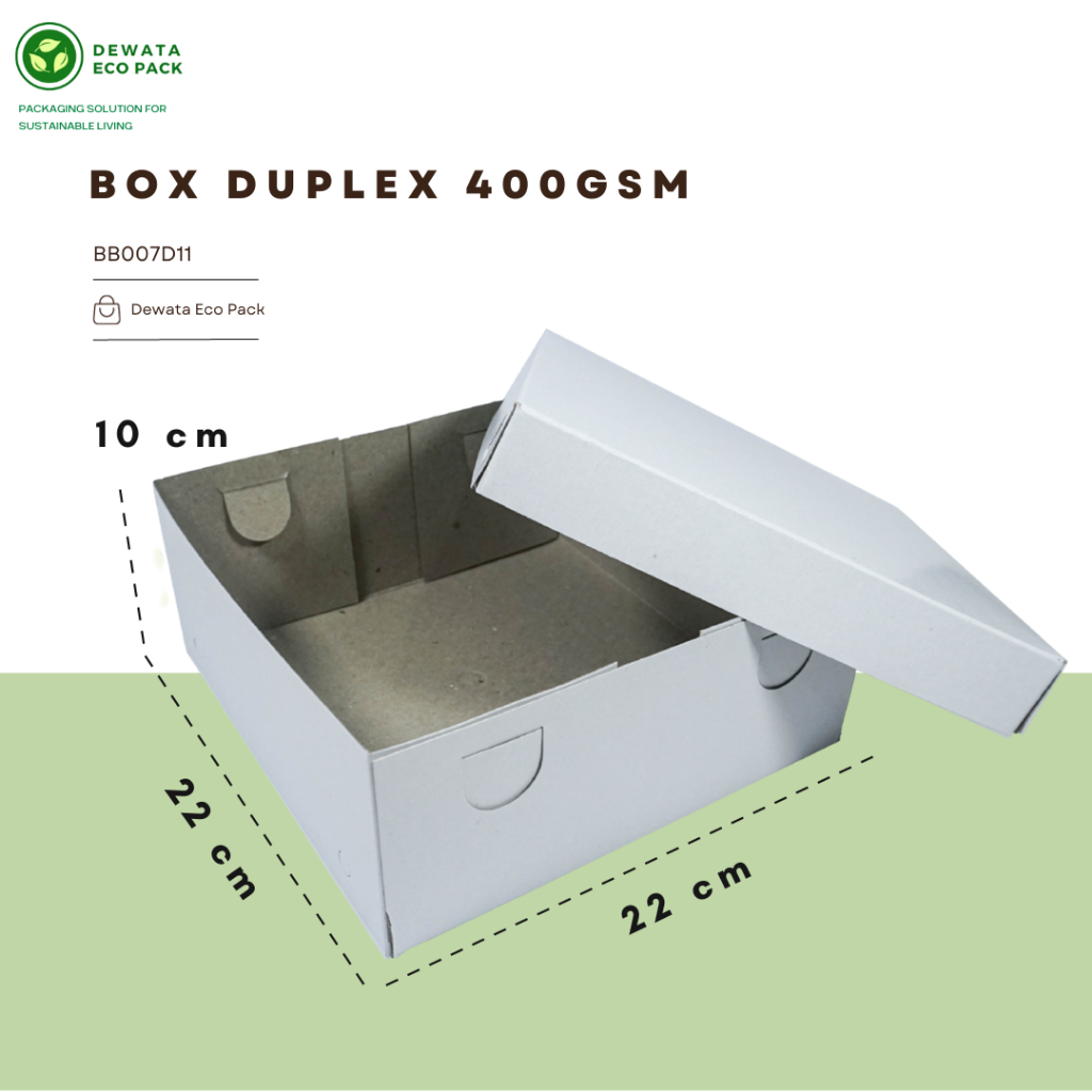 Box Catering Duplex 22x22x10cm BB7D11 / Box Nasi / Box Kue / Box Bolu