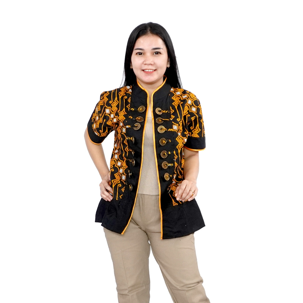 Atasan Batik Primis Outwear Bolero Jumbo Wanita Kerja Blouse Big Size Batik Wanita S-M-L-XL-2L-3L-4L