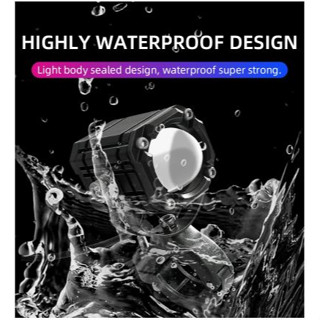 Lampu LED sorot laser motor nyala putih kuning dan kedip (sepasang)