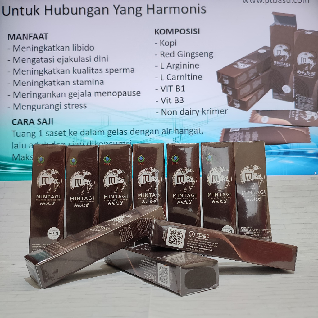 

MINTAGI Minuman Serbuk Rasa Kopi / Kopi Stamina Mintagi 1 Box isi 2 Sachet ORIGINAL