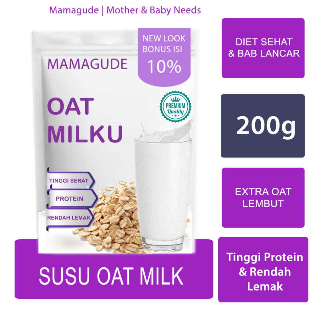 

Susu Oat Milk Low Fat Milk Susu Rendah Lemak Untuk Diet Susu Pelangsing Badan Susu Diet Meal Replacement Mamagude Flimty Susu Bubuk Coklat (200g)