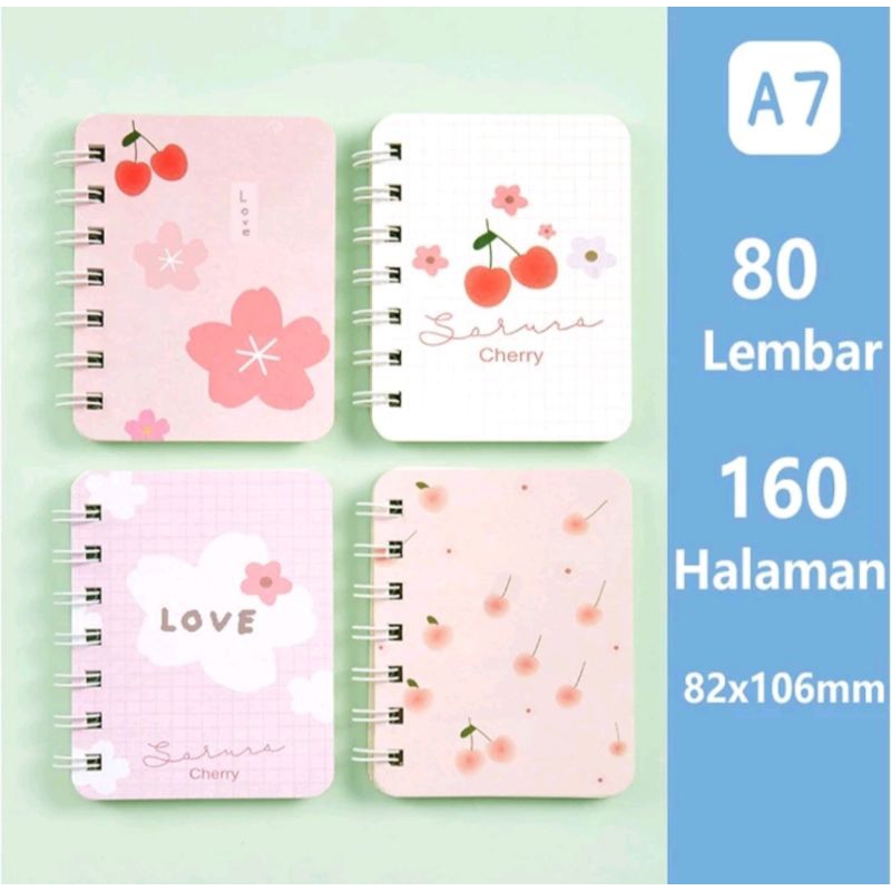 

HEAVENLY | Note Book Ring Motif A7 / Buku Catatan Mini / Buku Tulis Kecil