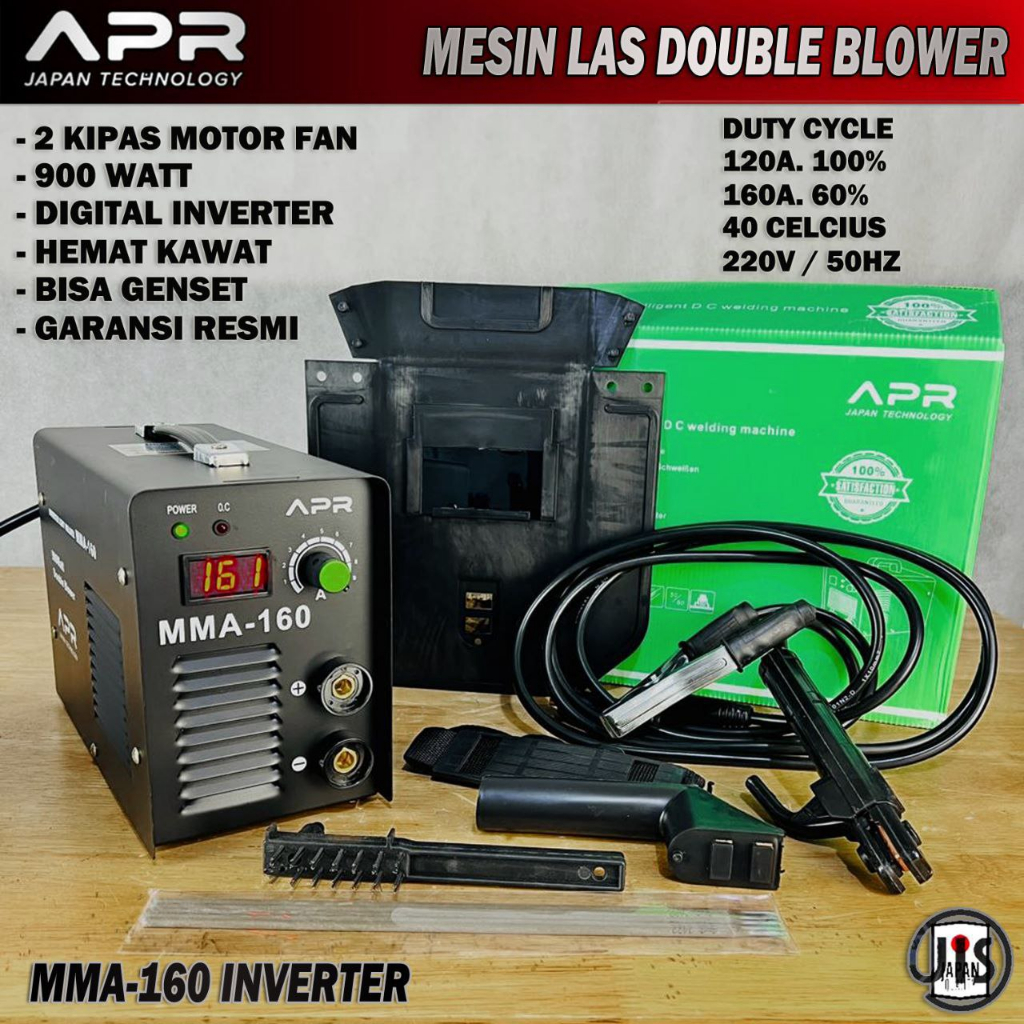 Mesin LAS APR JAPAN DOUBLE BLOWER MMA160 INVERTER travo LAS KUAT AP38