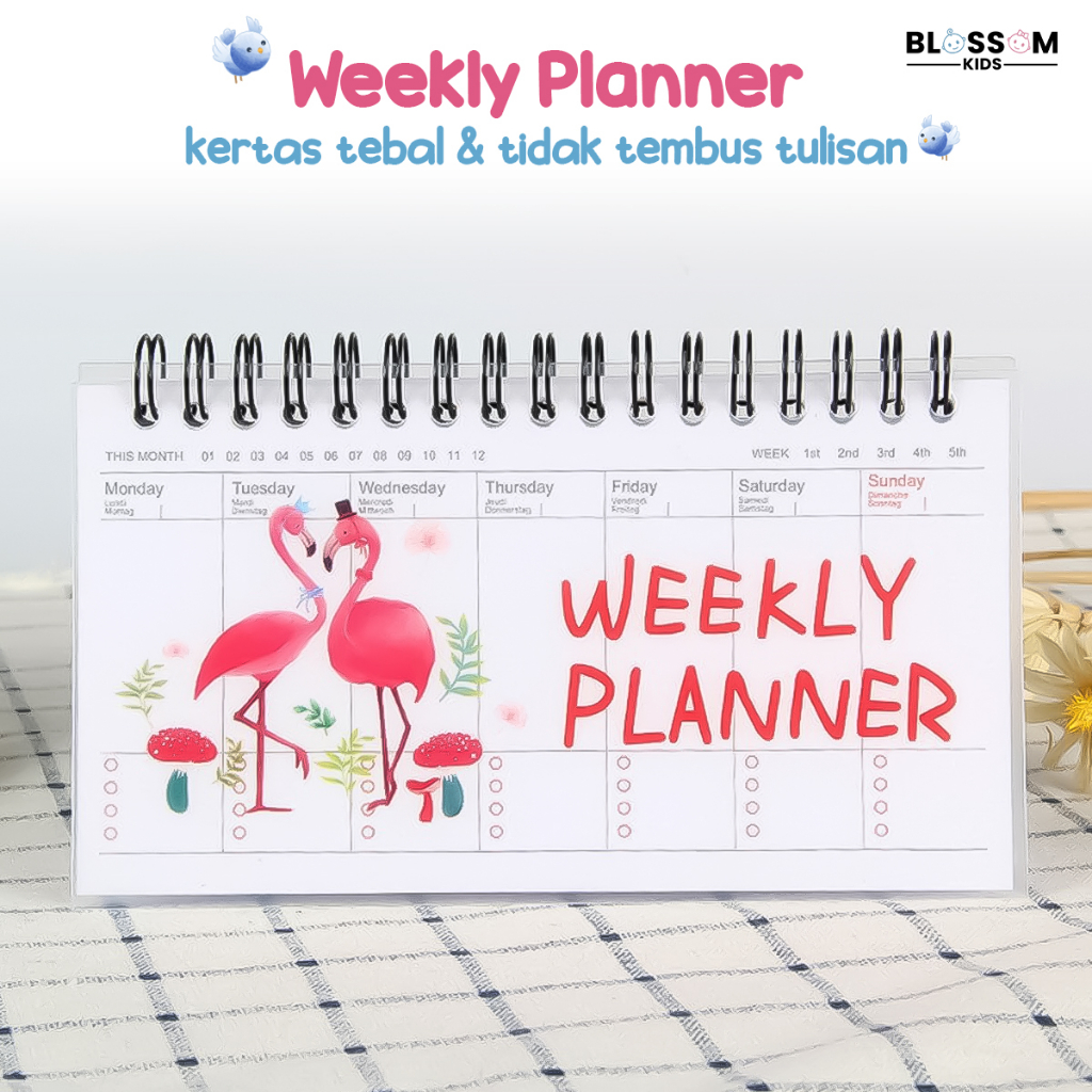

Buku Kalender Weekly Planner Weekly Schedule Notes Memo Buku Jadwal BLOSSOM KIDS