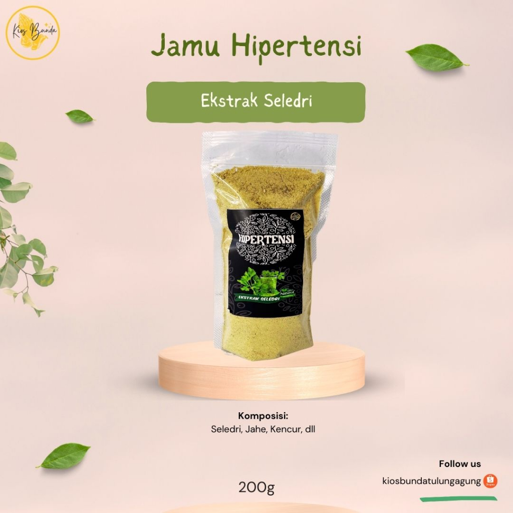 

Jamu Hipertensi / Ekstrak Seledri Instan / Jamu Penurun Tekanan Darah Tinggi 200g