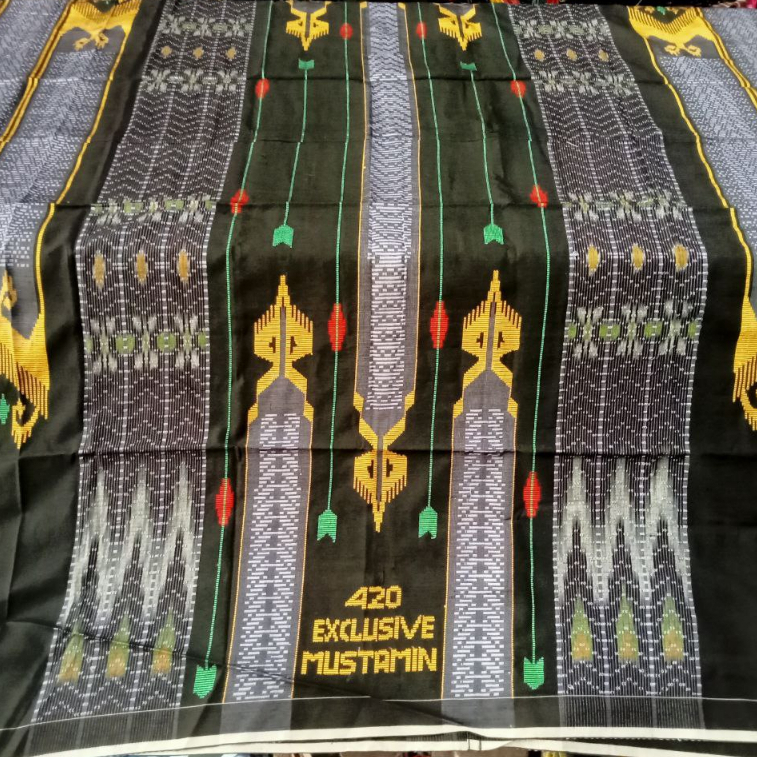 Sarung Full Sutra Songket, Merk Mustamin, Motif MPM, dewasa