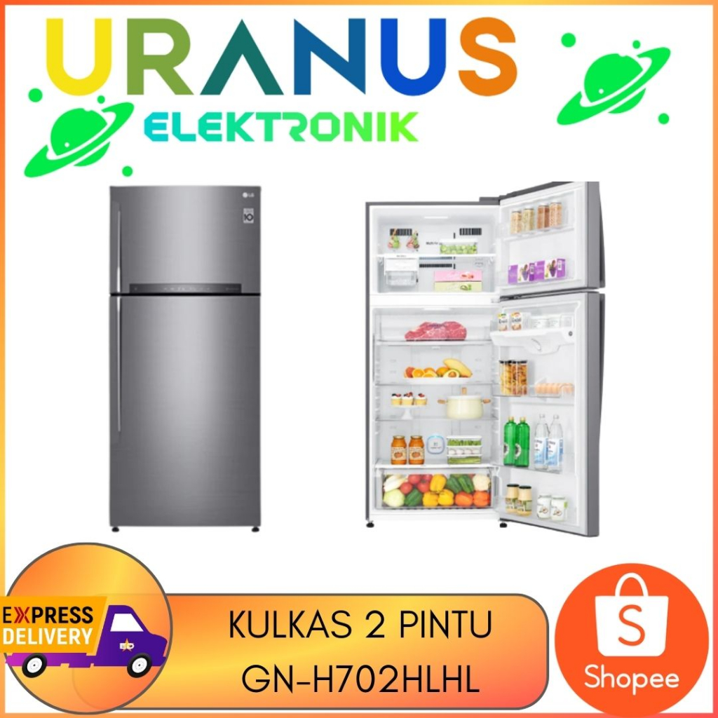 Kulkas 2 Pintu LG GN-H702HLHL 547 Liter Smart Inverter GN H702HLHL