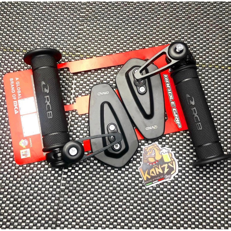 [paket] Hand grip RCB + Spion jalu oval VND endbar vario mio beat aerox pcx nmax yamaha honda