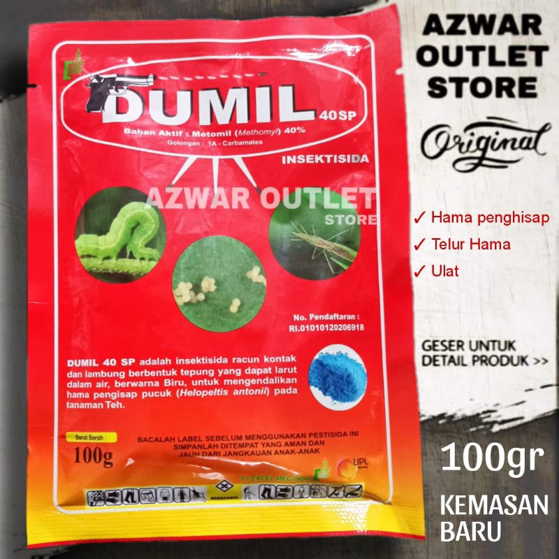 insektisida DUMIL 40SP | metomil racun hama ulat & walang sangit