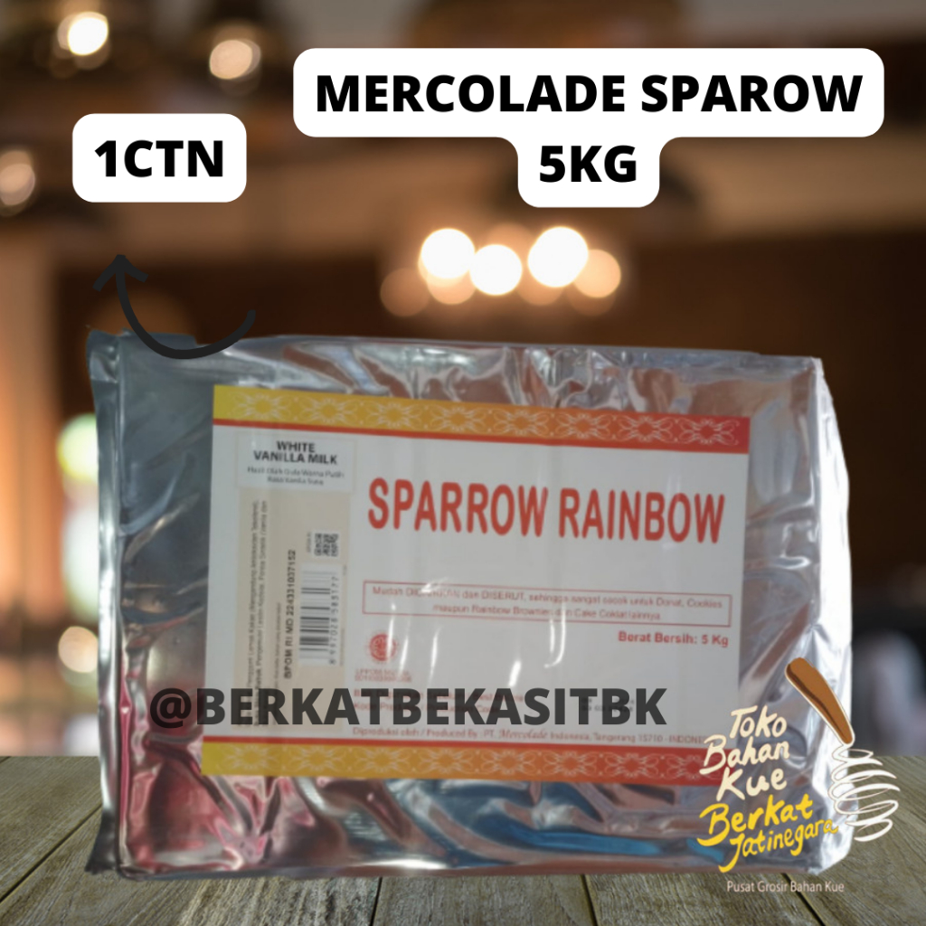 

COKLAT MERCOLADE SPAROW WHITE 5KG / 1CTN COKLAT PUTUH KEMASAN