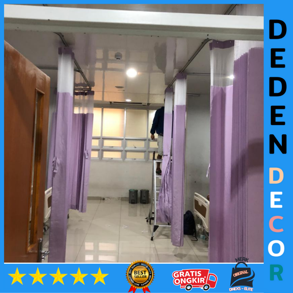 Tirai ruangan rumah sakit pembatas ruangan terakreditasi anti bakteri