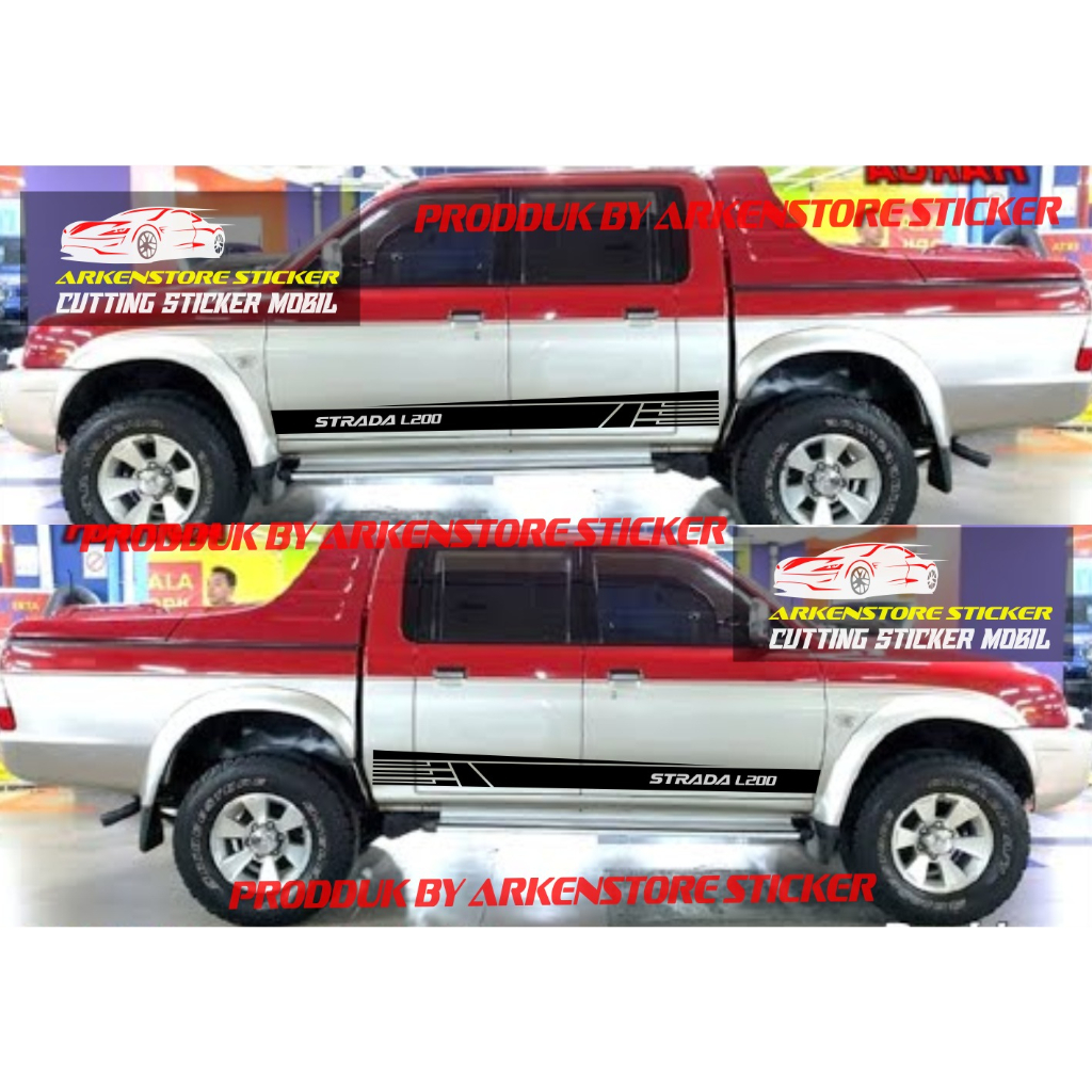cuting sticker list mobil strada l200 sticker stiker list mobil mitsubishi strada l200 triton