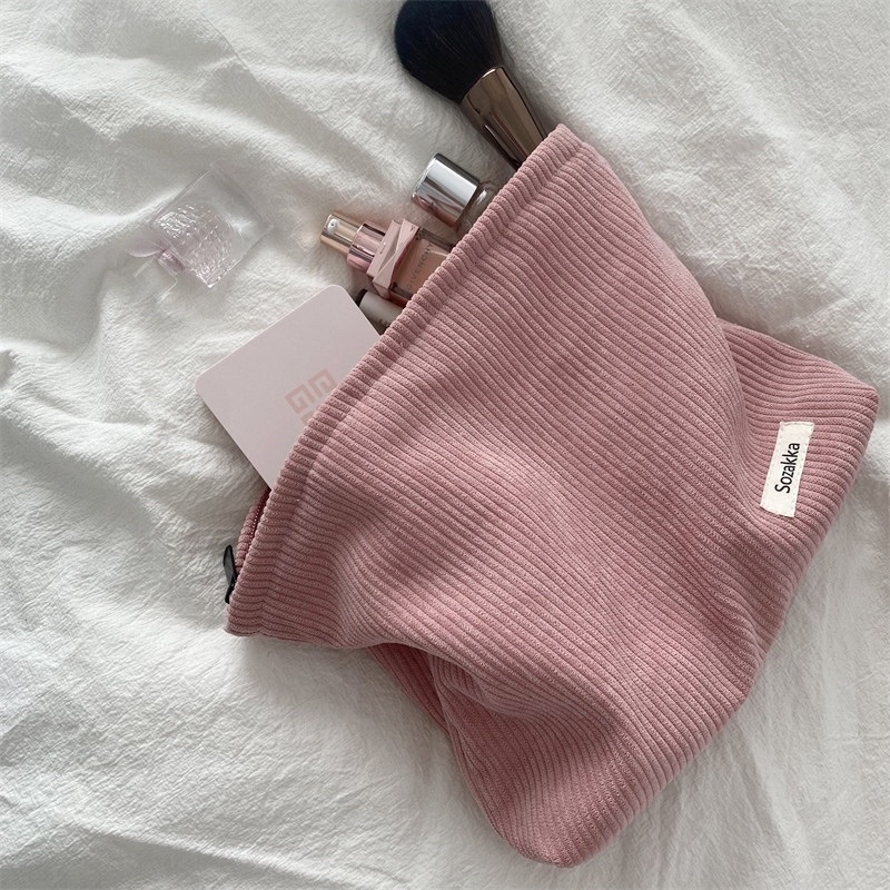 

May Pouch Make Up - Pouch Kosmetik Aesthetic Travel Tas Clutch Lucu Korea Dompet Multifungsi Serbaguna Tebal Premium Import PC004