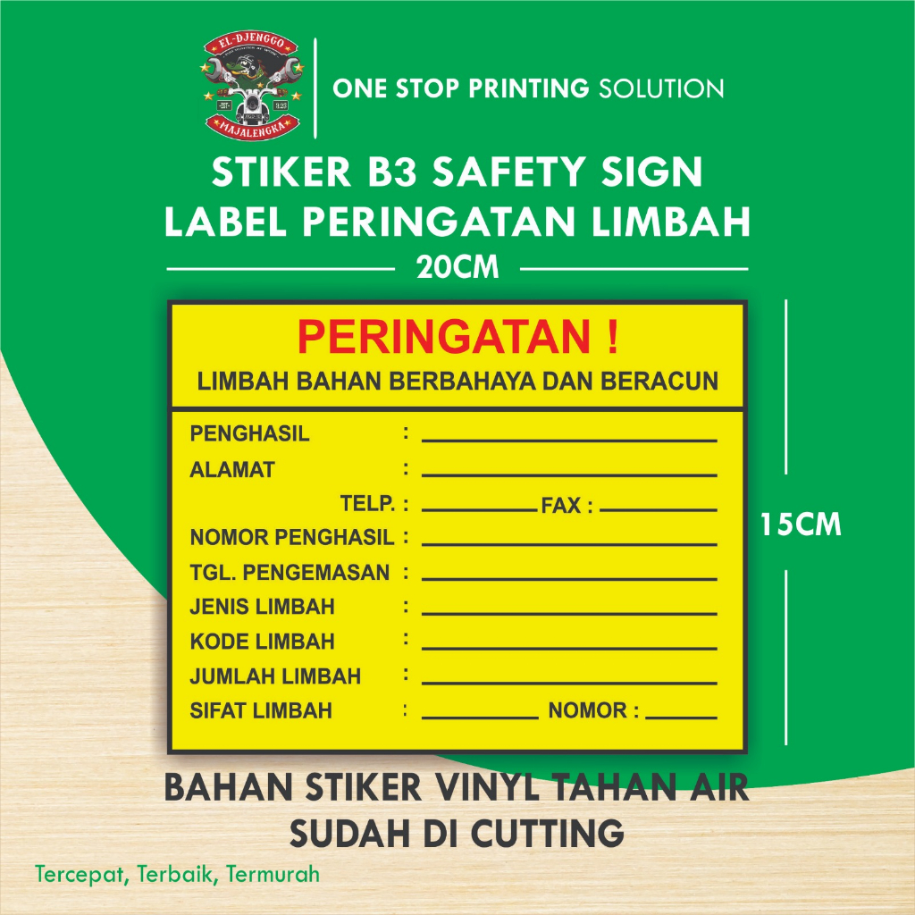 

STIKER B3 SAFETY SIGN LABEL PERINGATAN LIMBAH B3