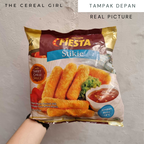 

[KONDISI BARU - 100% ORIGINAL] GOLDEN FIESTA Stikie - Naget Ayam Bentuk Stik dengan Saus Asam Manis 500gr