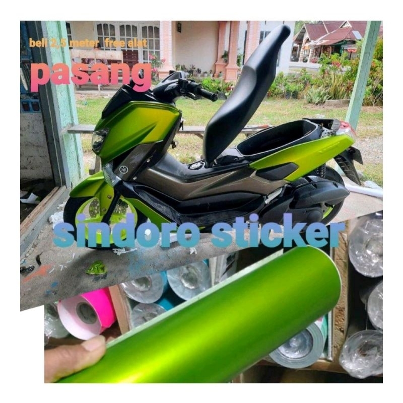 Skotlet Seticker Motor Warna Lime Green Seticker Motor Warna Hijau Lemon Sticker Sekotlet Lime Green