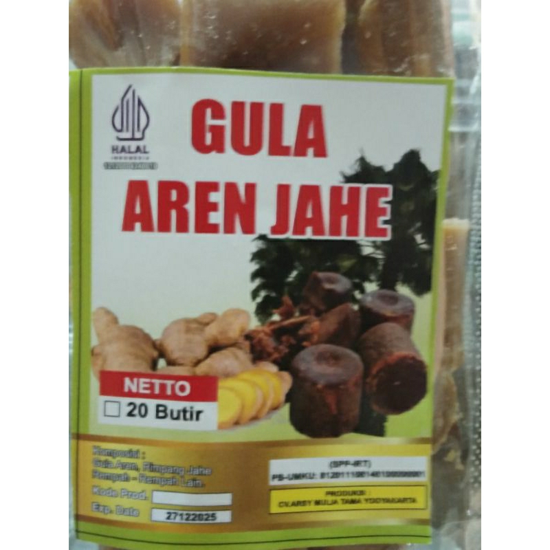 

20 butir gula aren jahe segar menyehatkan