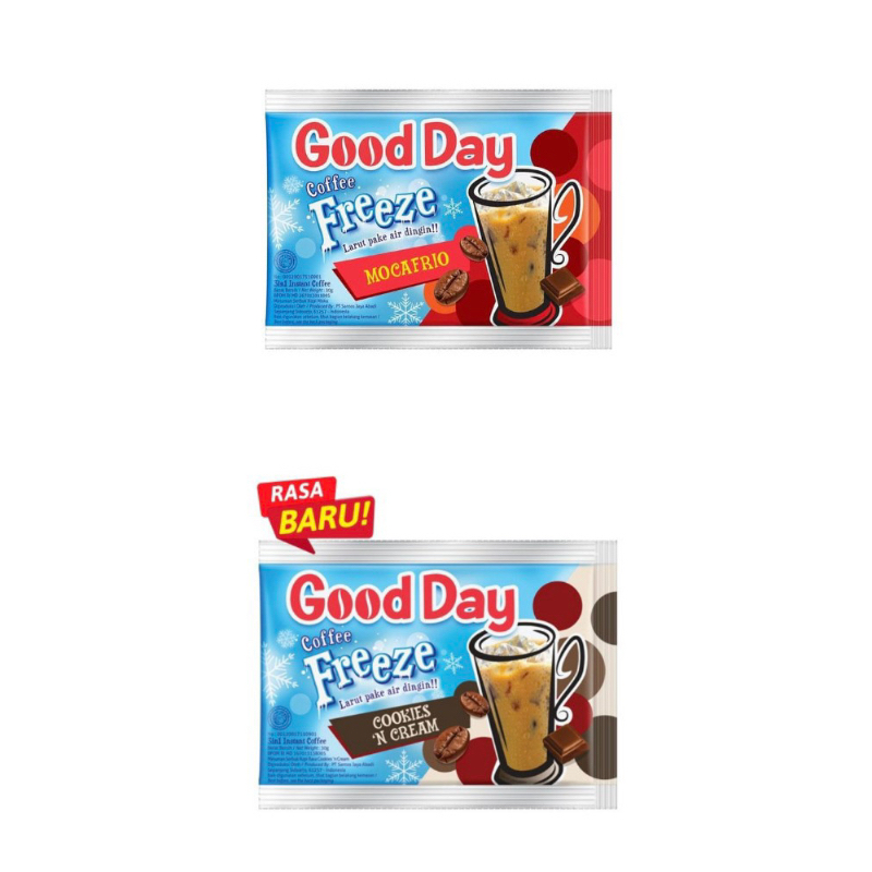 

MIN 5 RENTENG | GOODDAY FREEZE MOCAFRIO DAN COOKIES CREAM KEMASAN SACHET