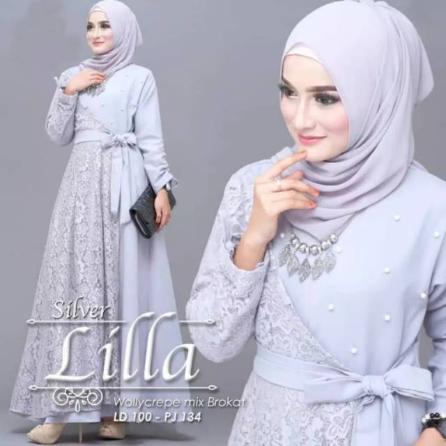 Baju Kebaya Wanita Kebaya Brokat Modern LILLA DRESS Gamis Brokat Murah