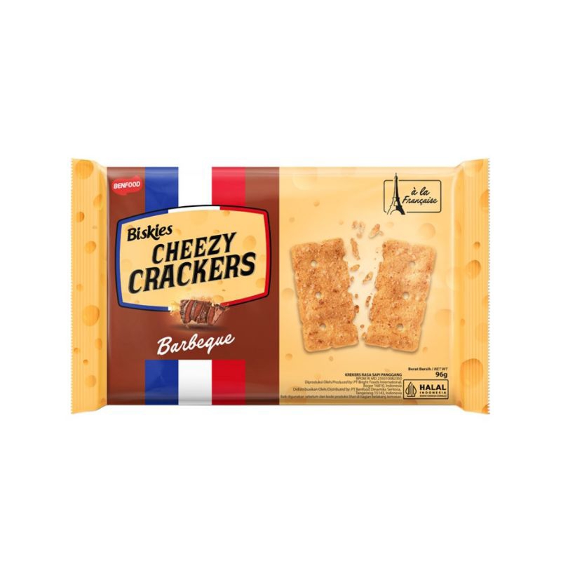 

Biskies cheezy crackers sapi panggang Barbeque 96 g