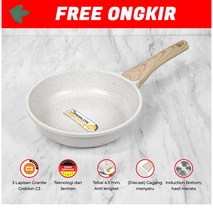 Cypruz Fry Pan White Granite DieCast Series