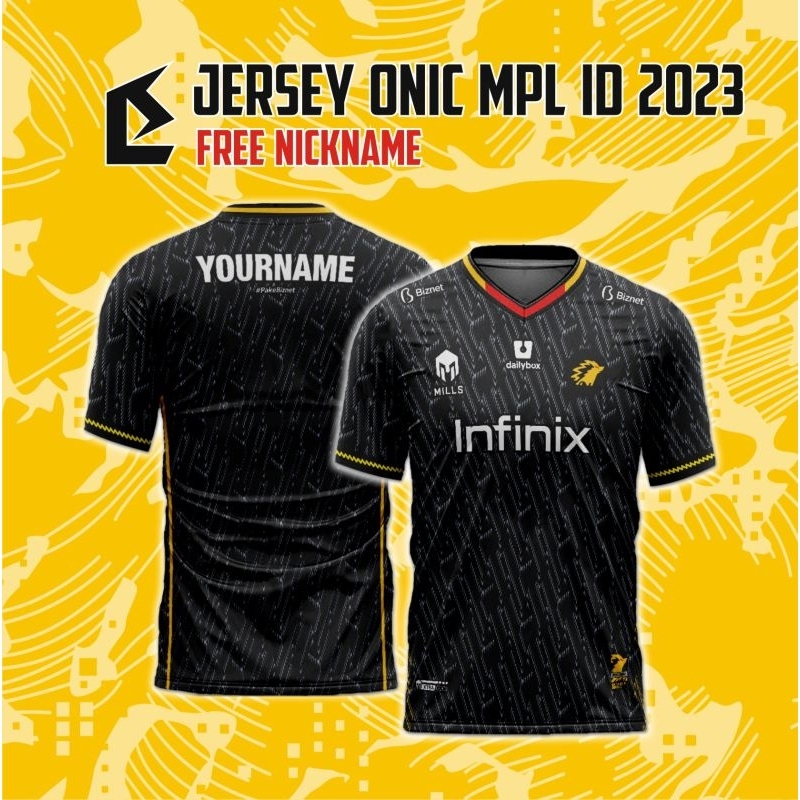 Jersey Kaos ONIC ESPORT MPL ID S12 2023 , FREE NICKNAME