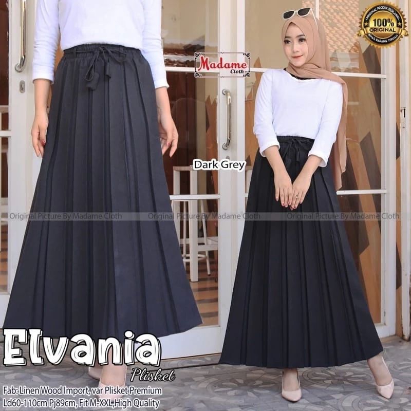 ROK PLISKET KERJA FORMAL JUMBO/ROK GURU