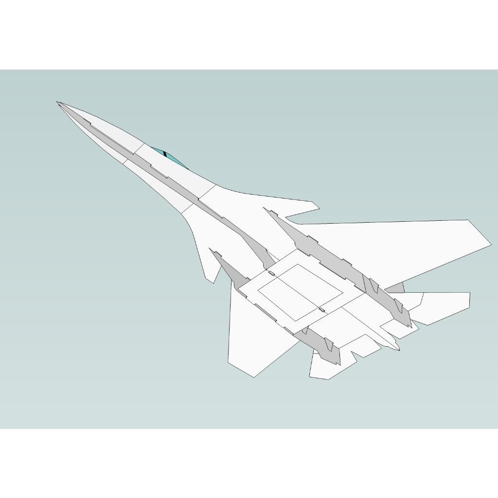RC Plane "SU 37" Laser Cut Puzzle Kit