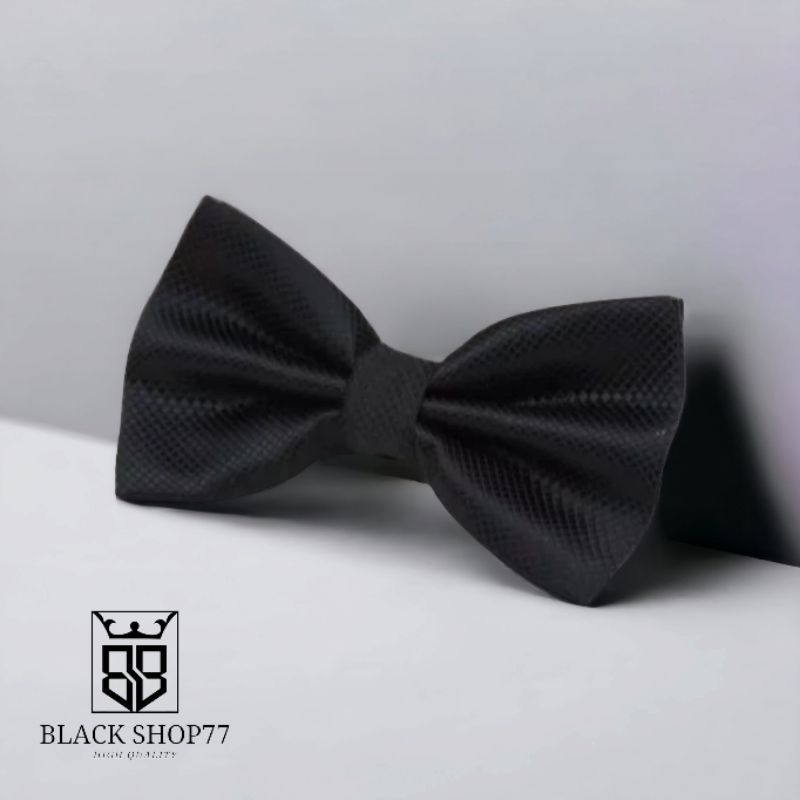 Dasi Kupu Kupu Motif Bintik Hitam/Black Premium Elegance