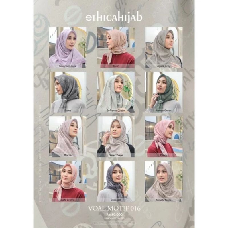 Hijab Ethica Voal Motif 016