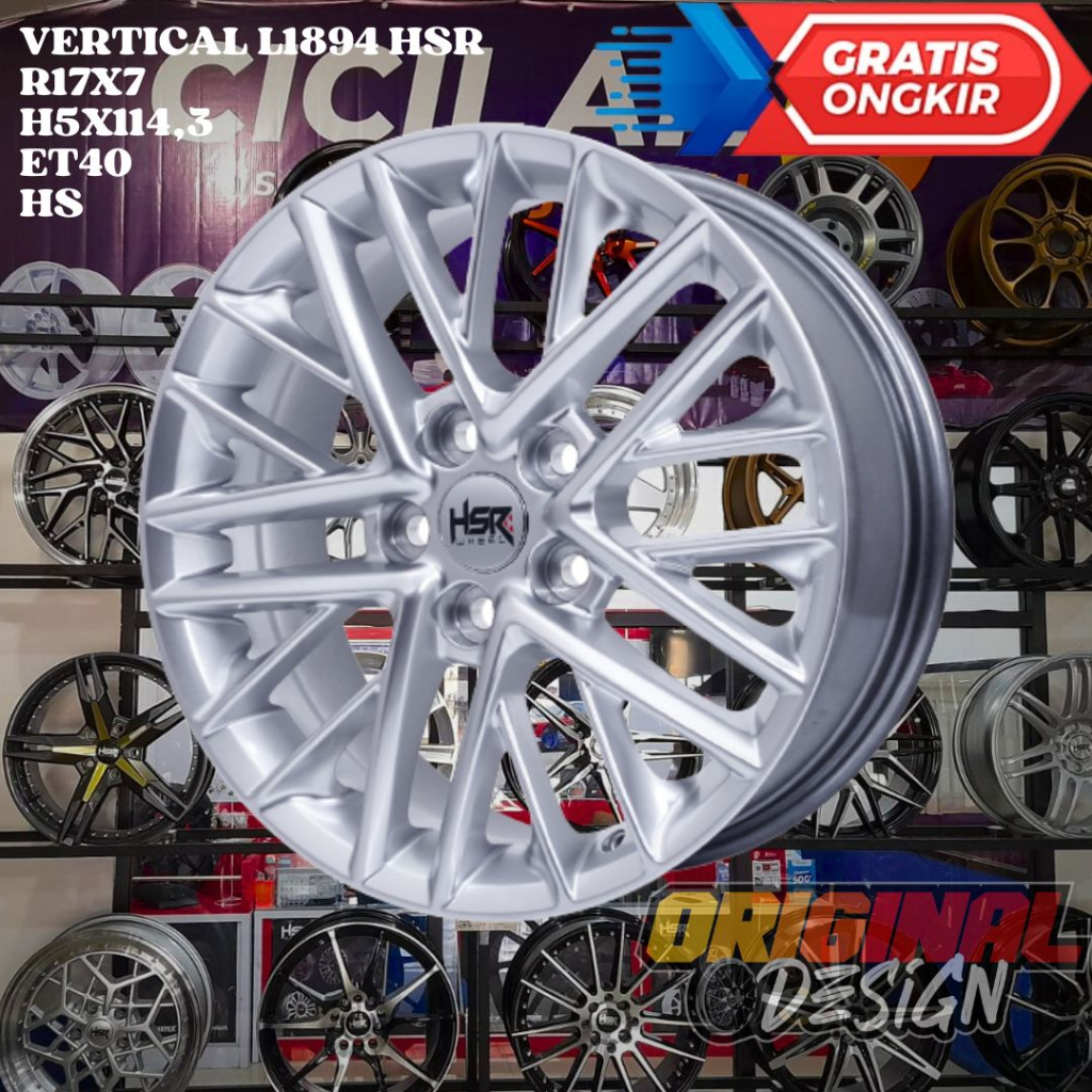 Velg Mobil Ring 17 HSR VERTICAL R17 Untuk INNOVA , ALPHARD , RUSH , HRV