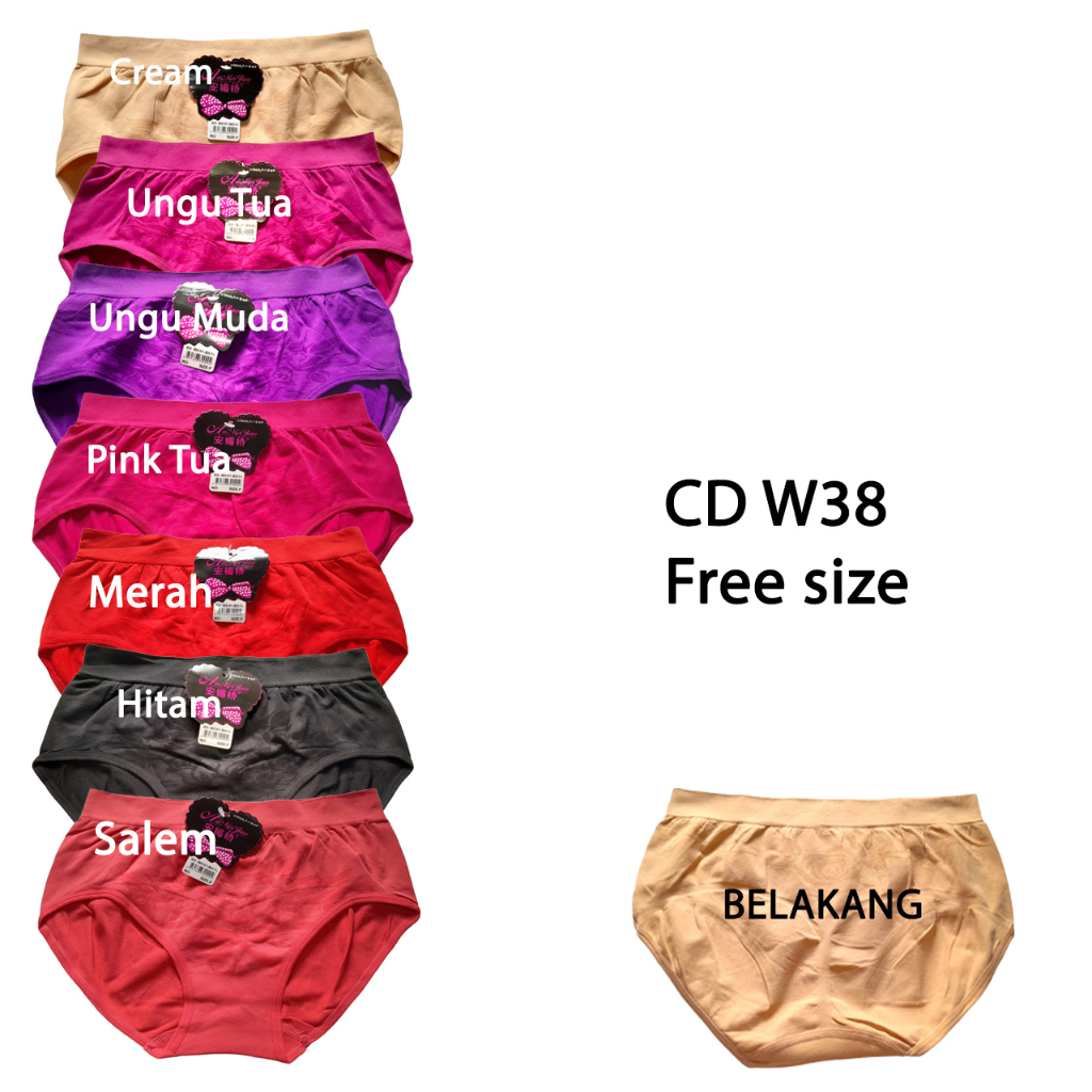 Celana Dalam Cewek CD W38 Free size Bisa Muat BB 80kg