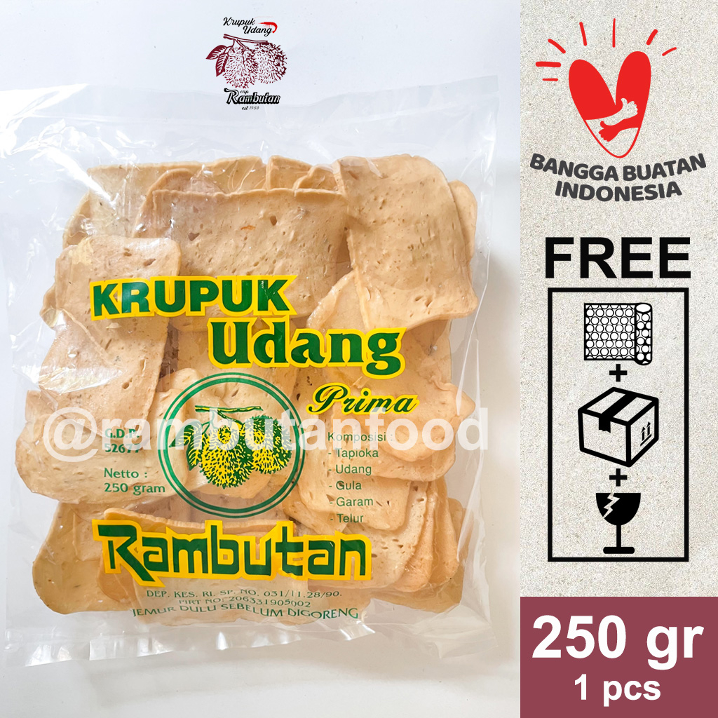 

KERUPUK UDANG CAP RAMBUTAN HIJAU (250G)