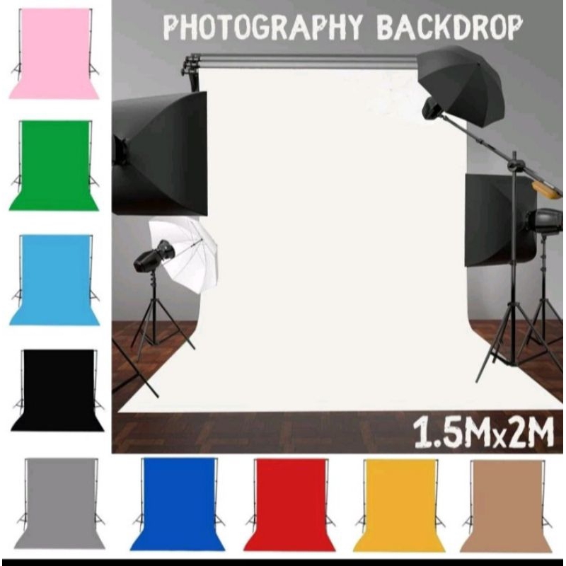 BACKGROUND FOTO POLOS WARNA PUTIH, HITAM , HIJAU ,MERAH ,KUNING,PINK TUA ,BIRU BCA 1x1,5m ,1,5x2m ,2