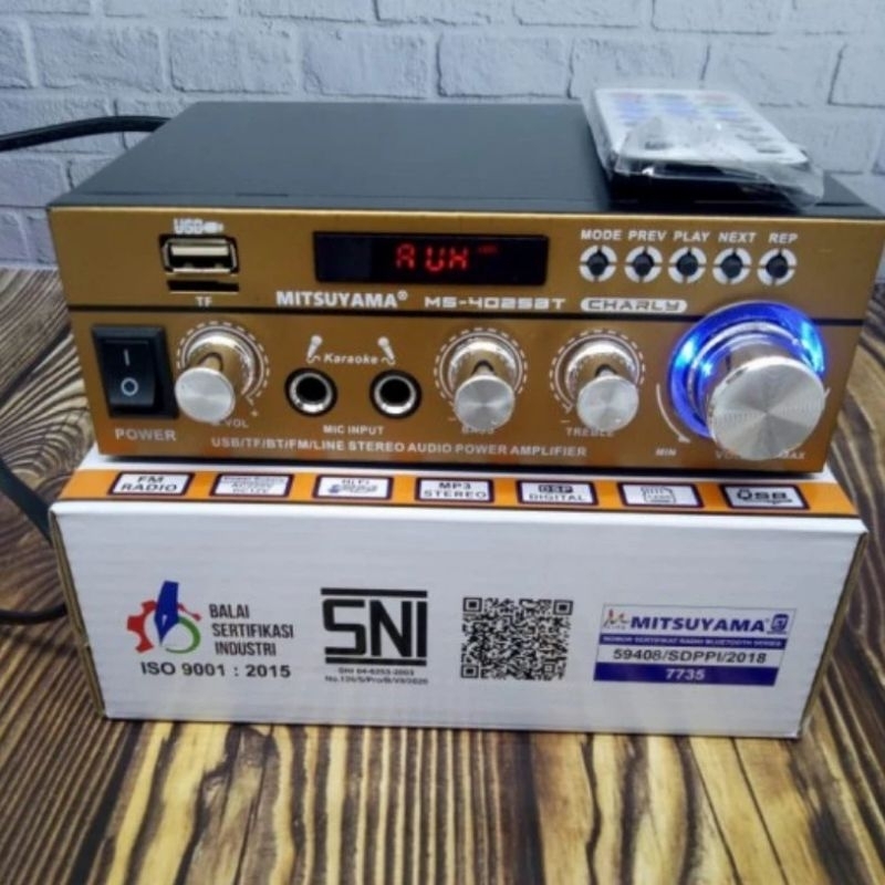 POWER AMPLIFIER bluetooth Mitsuyama ms-4025BT Charly/ampli