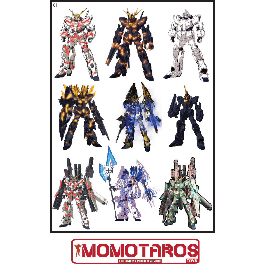 

Sticker murah antiair transparan Unicorn Gundam 1 pc