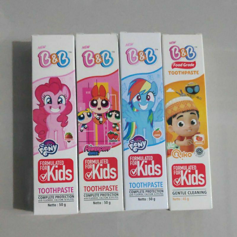 Odol B&B Kids Pasta Gigi anak Rasa Jeruk Little Pony Stroberi Strawberry Barbie 1 PCS Netto 50g