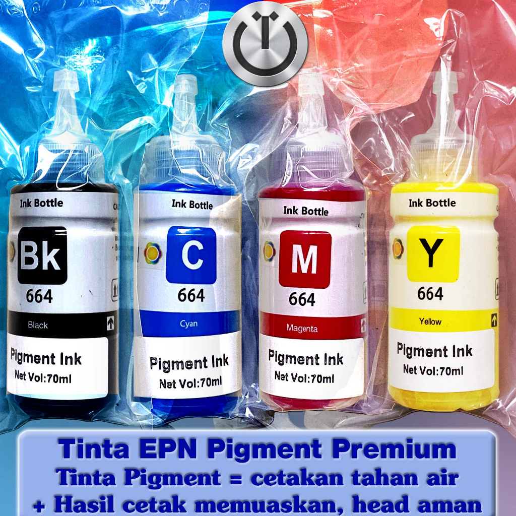 Epson Compatible 664 T664 Tinta Pigment 6641 6642 6643 6644 Refill Printer L100 L110 L120 L121 L200 