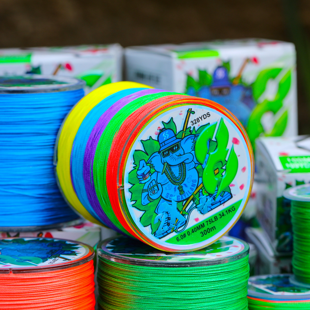 Senar Pancing PE 8 Untai 100M/300M Senar Pancing Kepang Maks 34.1KG Joran Pancing Alat Pancing