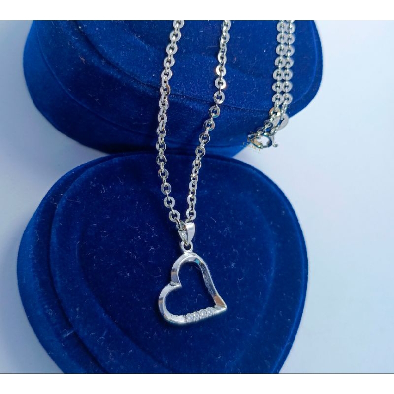 kalung silver 925 model kalung nory dan liontin love