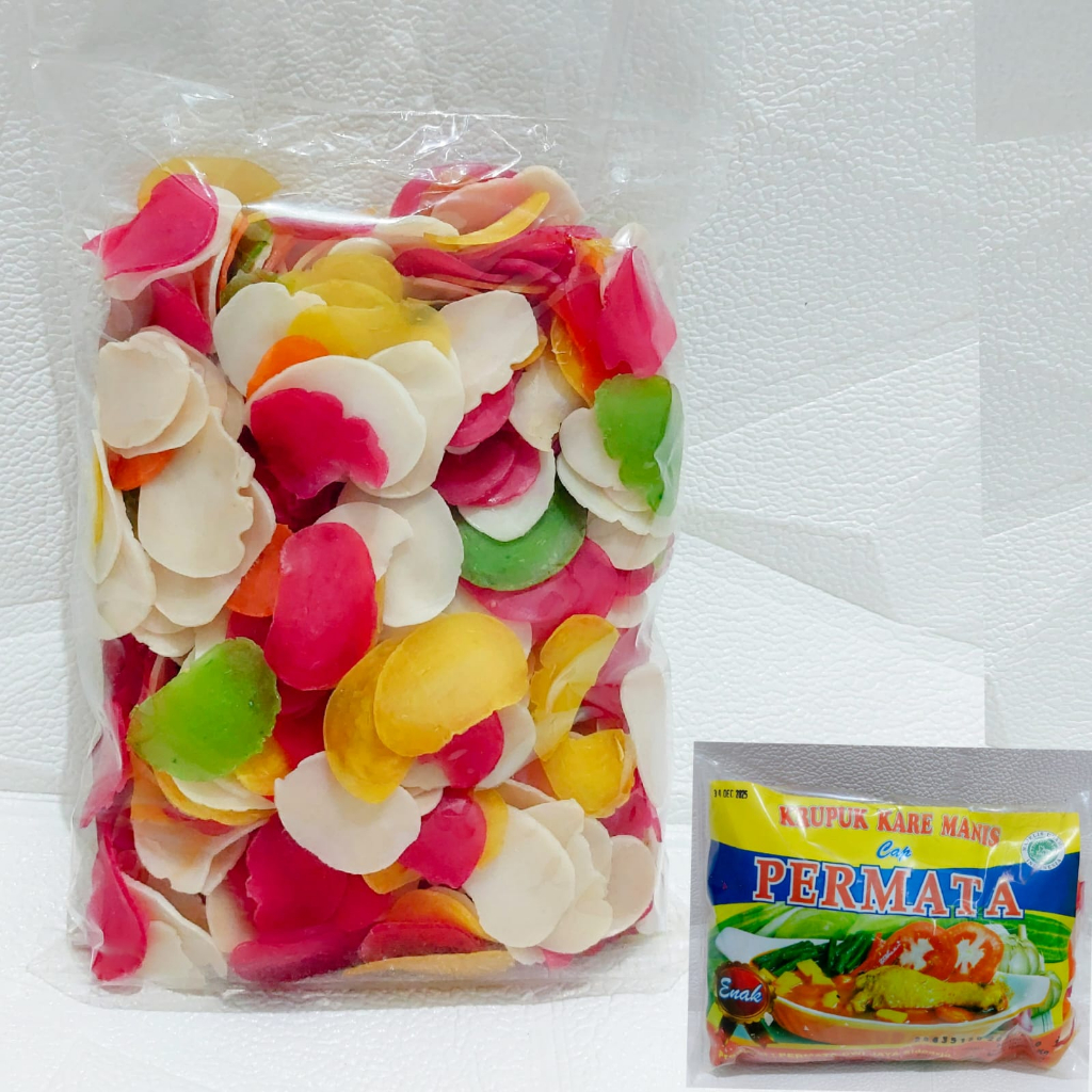 

[✅HALAL+BPOM] KERUPUK BAWANG PELANGI, 500 GRAM, ENAK ASLI SIDOARJO, CAP PERMATA, WARNA-WARNI