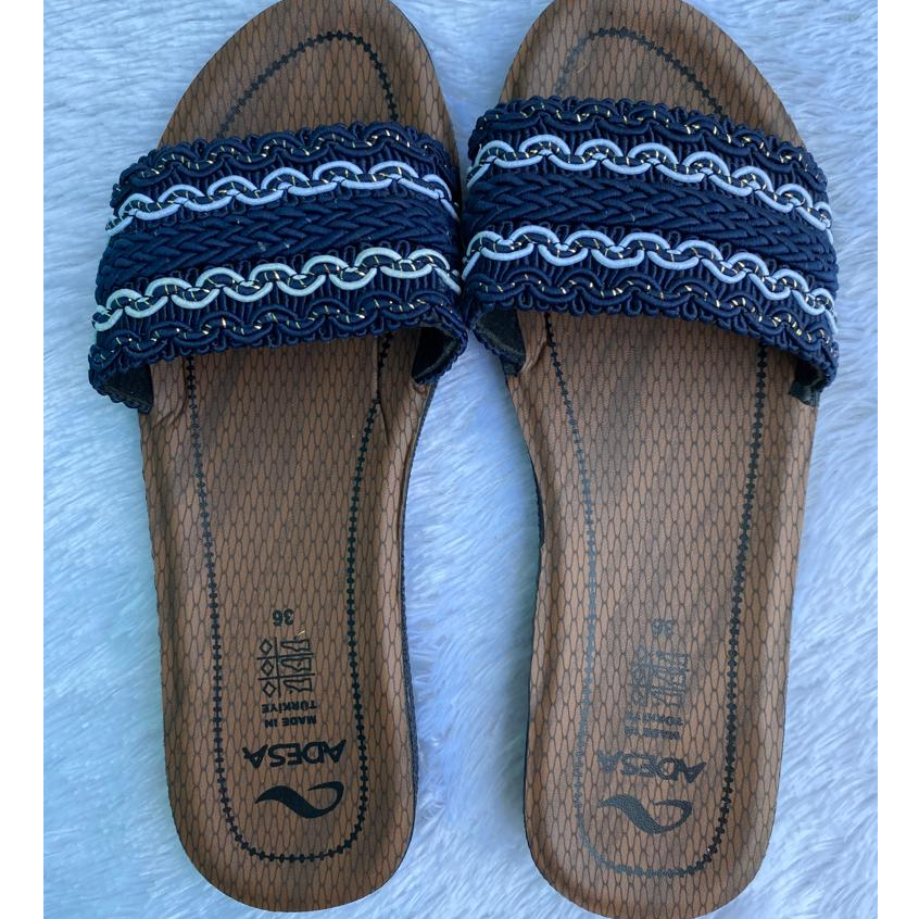 Adesa Sandal Selop Tipis Wanita Asli Turki