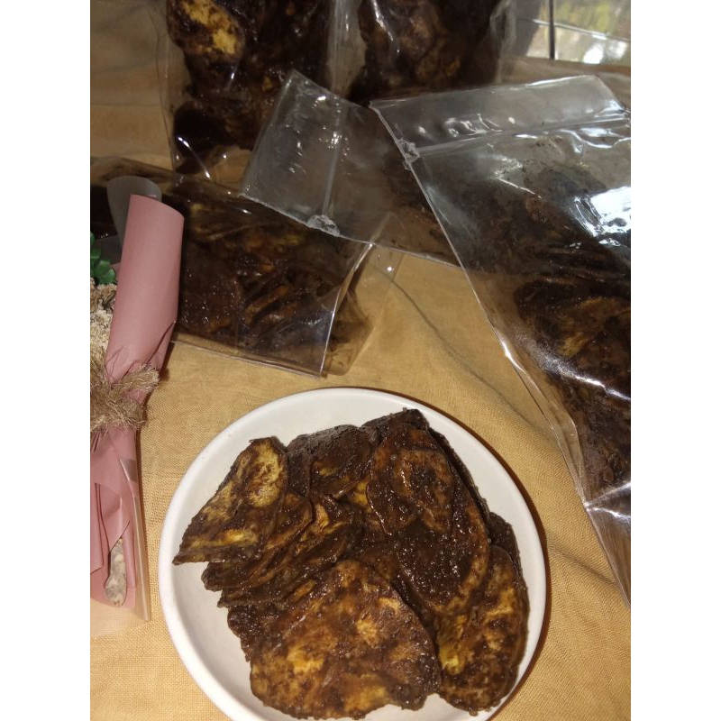 kripik pisang coklat