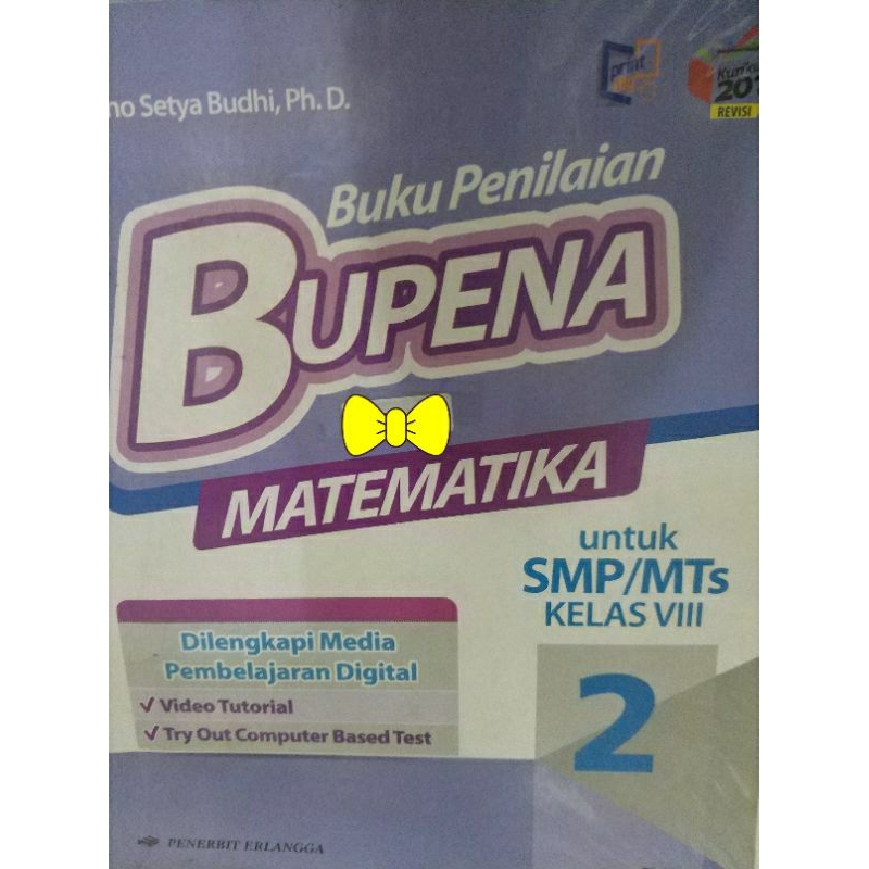 Buku Penilaian Bupena Matematika kelas 8(Bekas)