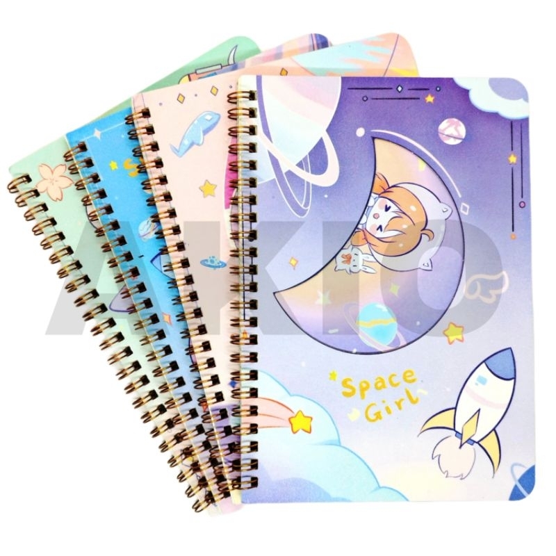 

Notebook Aesthetic A5 Lucu Besar Hardcover Spiral Karakter ASTRONOT SPACE GIRL 40 Lembar Diary Murah 2583